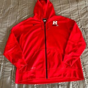 Nike Rutgers Therma-Fit 4XL Sweatshirt Hoodie Jacket Red